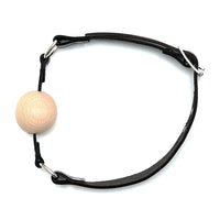 Leather Gag With Wooden Ball-1