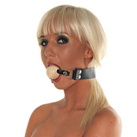 Leather Gag With Wooden Ball-2