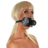 Leather Gag With Urine Tube-2