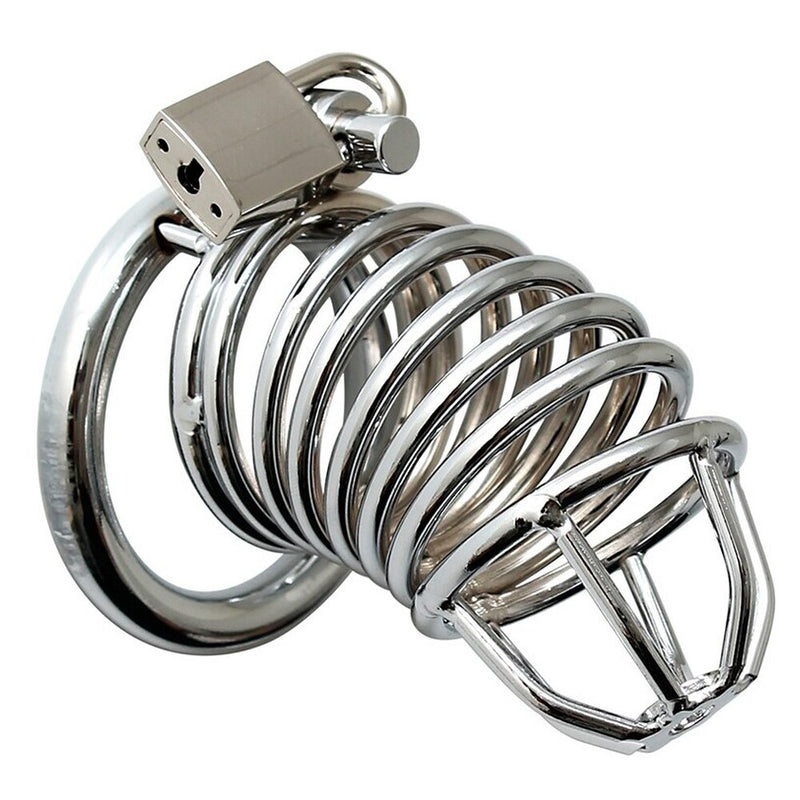 Chrome Chastity Cock Cage-0