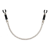 Silver Nipple Clamps With Chain-0