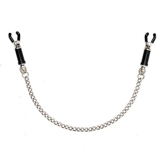 Silver Nipple Clamps With Chain-0