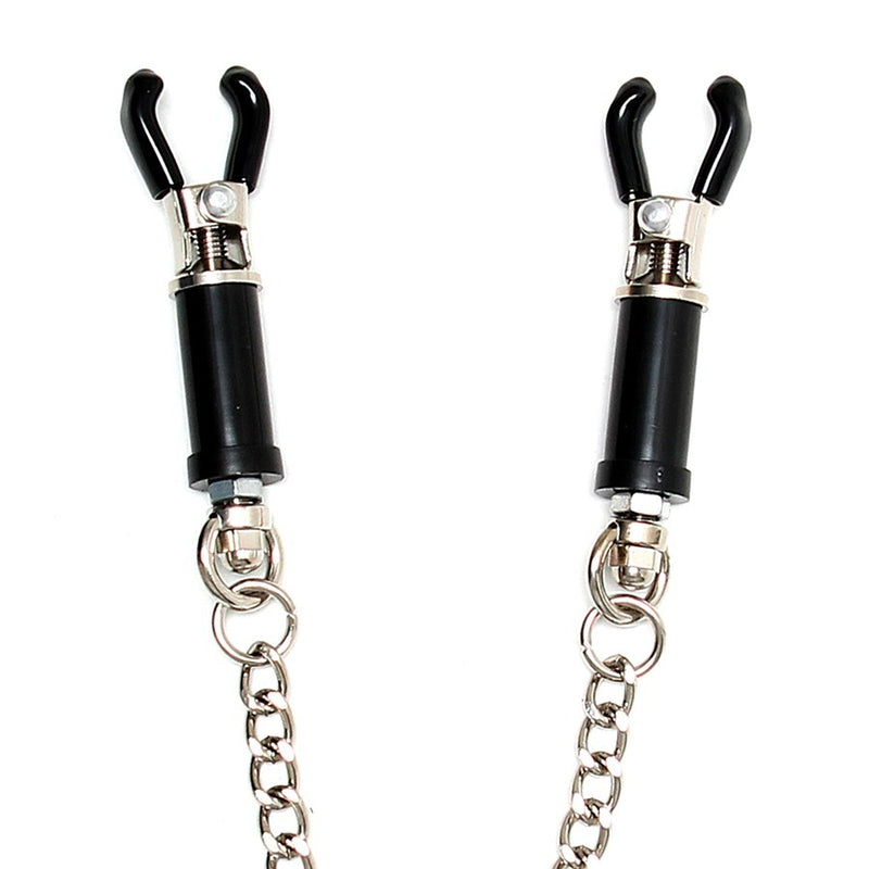 Silver Nipple Clamps With Chain-1