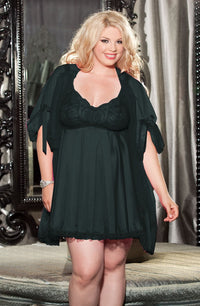 Shirley of Hollywood X3595 Black 3 Piece Babydoll