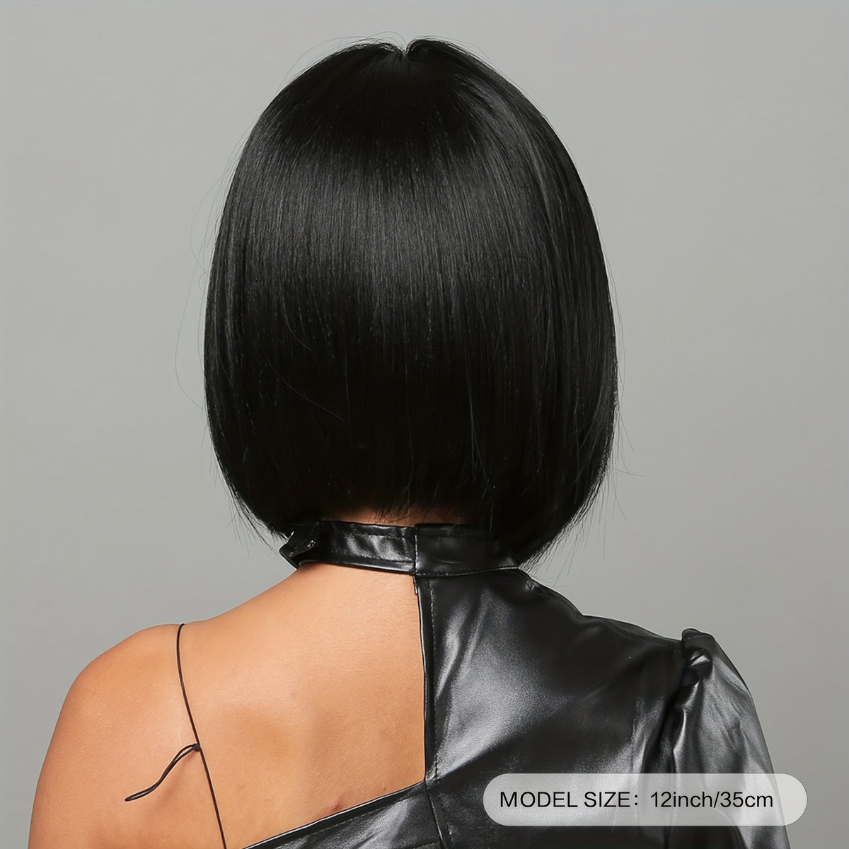 Short Bob Black Synthetic Wig UNDINE TRESS