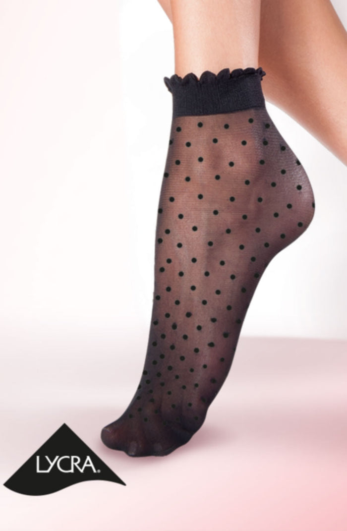 Gabriella Puntina 616 Socks Black SEXY DRESS OUTLET