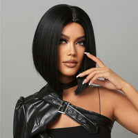 Short Bob Black Synthetic Wig UNDINE TRESS